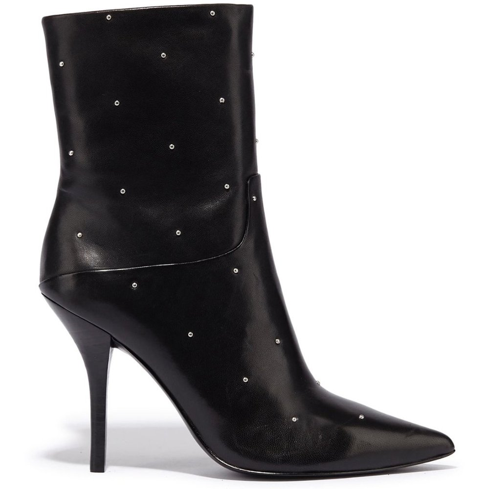 AllSaints Black Leather Studded Boots